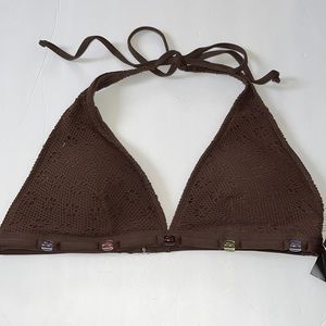 La Blanca Beaded Triangle Swim Top 12 NWT 4/$25